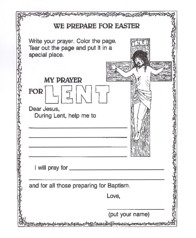 Lent Page My Catechism Class